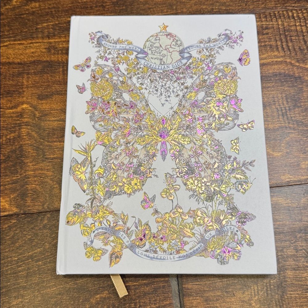 Christian Dior Around The World Decorative Notebook butterfly floral green band - Picture 3 of 7